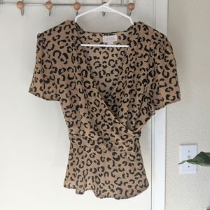 Vixbe cheetah wrap top
